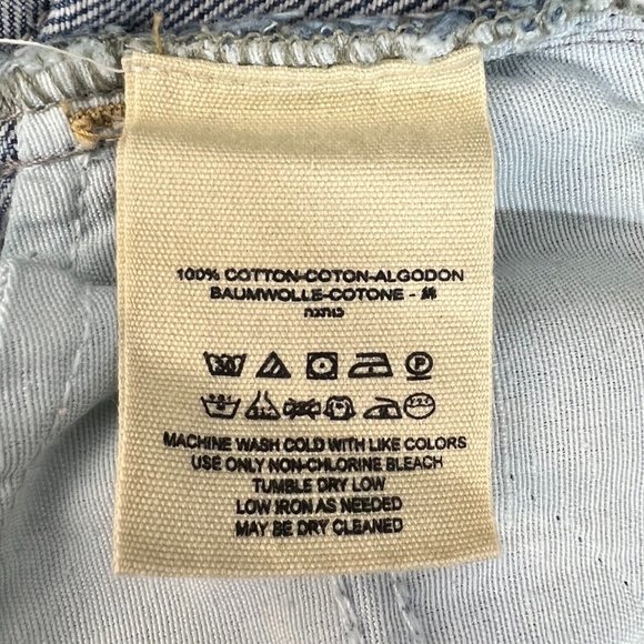 Free People Denim Skirt Sz 28We The Free Mini Skirt Distressed Medium Wash - Picture 3 of 4